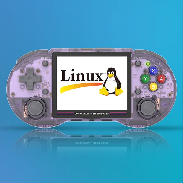 Consola de juegos RG353PS Pantalla IPS de 3,5 pulgadas Compatible con HDMI de 64 bits (Púrpura 16G+ 64G)