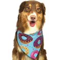 thumbnail image 6 of Naloa Donuts Dog Bandanas 1PC Washable Triangle Dog Scarfs Premium Durable Fabric, for Small Medium Large Dogs and Cats, 6 of 6