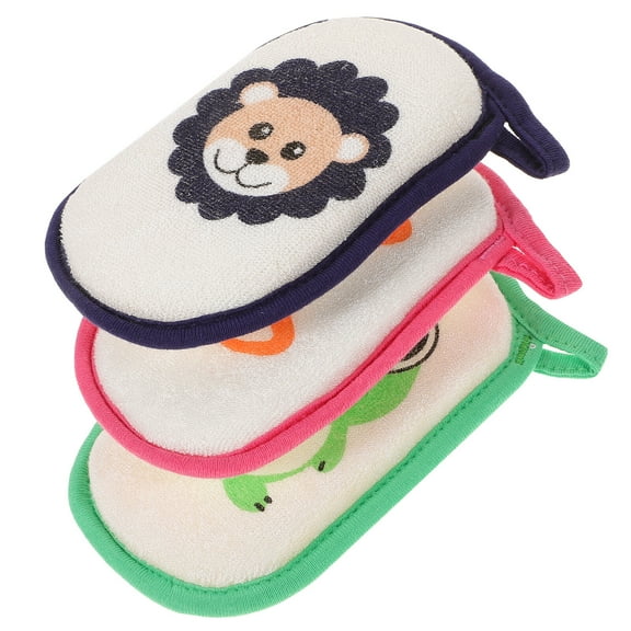 3 pcs Baby Bath Sponge Cartoon Animal Infant Bath Scrubber Newborn Bath Sponge