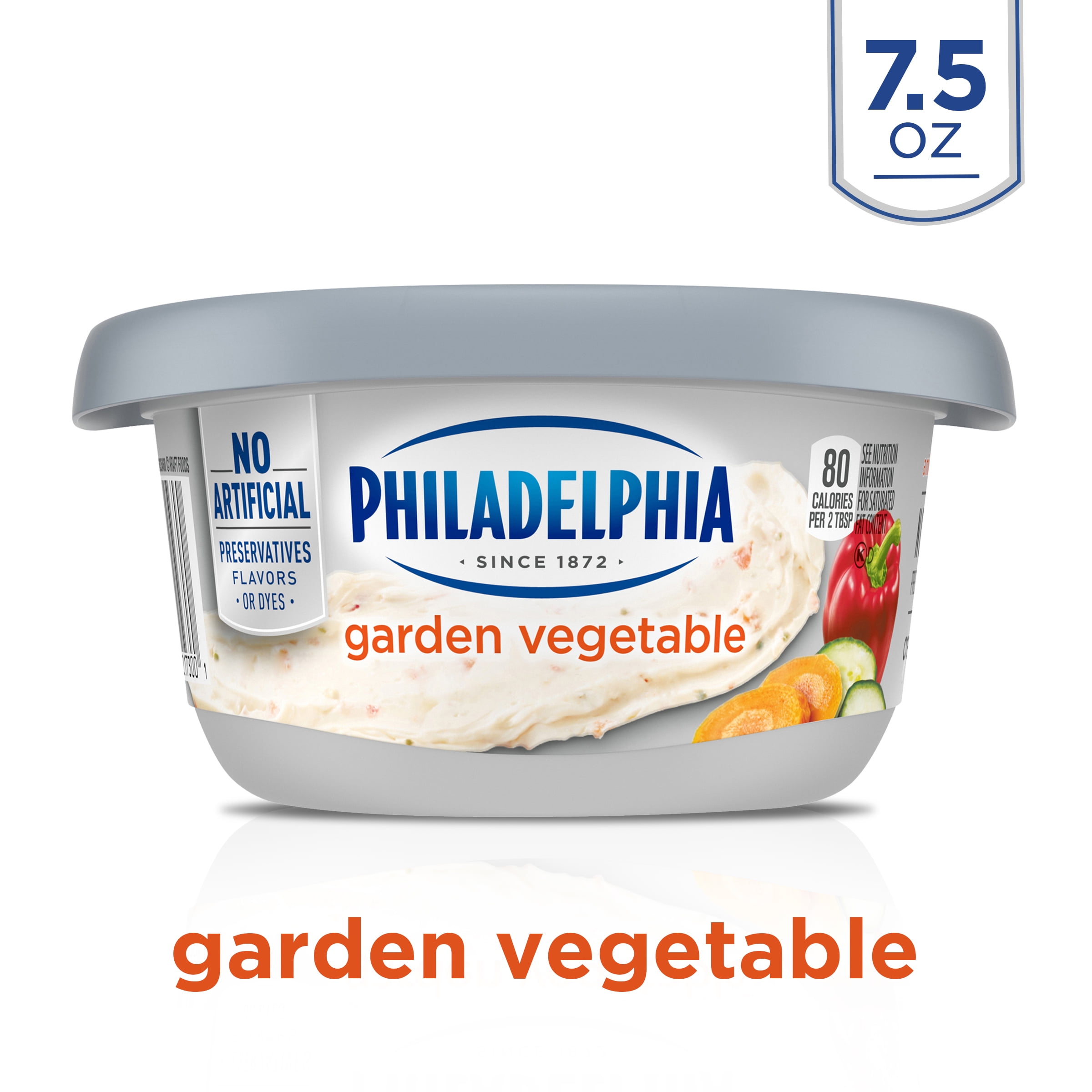 Philadelphia Garden Vegetable Cream Cheese Spread, 7.5 oz Tub Walmart