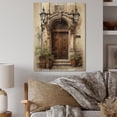 thumbnail image 2 of Designart "Old Town Doorways Lyon s French Welcome II" France Print on Natural Pine Wood, 2 of 5