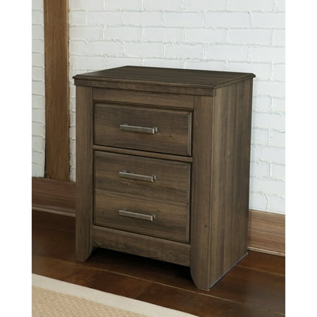 Nightstand: Signature Design by Ashley Juararo Two Drawer Night Stand - Dark Brown