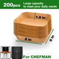 thumbnail image 3 of Air Fryer Paper Liners for Chefman 6 QT Compact, 200Pcs 6qt Air Fryer Liners, 8 quart Air Fryer Liners, Parchment Paper Liner for Chefman TurboFry 8-Qt Stainless Steel, 3 of 8