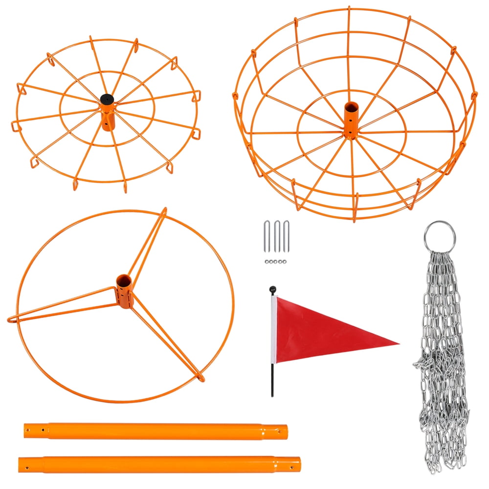 Alden Design 12-Chain Disc Golf Goal Target Practice, Orange