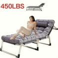 thumbnail image 6 of 8-foot/10-foot Stand 70.4-inch/74-inch 450/500/550/600LBS Heavy-duty Folding Bed, Camping Bed With Flip-up Mattress (mattress Included), Portable Guest Bed, Suitable For Teenagers, Adults, Travel, 6 of 12
