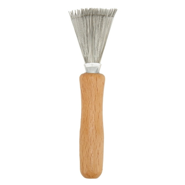 Rastrillo limpiador de cepillos de pelo con diseño de alambre de acero inoxidable para eliminar la suciedad del pelo, herramienta de limpieza de peines para mascotas para el salón del hogar