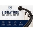 thumbnail image 2 of Utopia Alley Signature Aluminum Series Curved Shower Curtain Rod - Rustproof Aluminum Wall Mount Rod, Adjustable 45 to 72 Inch, Adds Up to 8 Inches of Extra Shower Space, Oil Rubbed Bronze Finish, 2 of 9