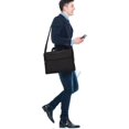 thumbnail image 1 of Laptop Shoulder Bag Compatible With 13-13.3 Inch MacBook Air  MacBook Pro  Notebook Computer  Polyester Sleeve With Back Trolley Belt, 1 of 7
