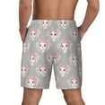 thumbnail image 3 of Kdxio Beautiful Rabbit1 Print Men's Swim Trunks with Compression Liner 7 Inch Inseam Quick Dry Swim Shorts, 3 of 7