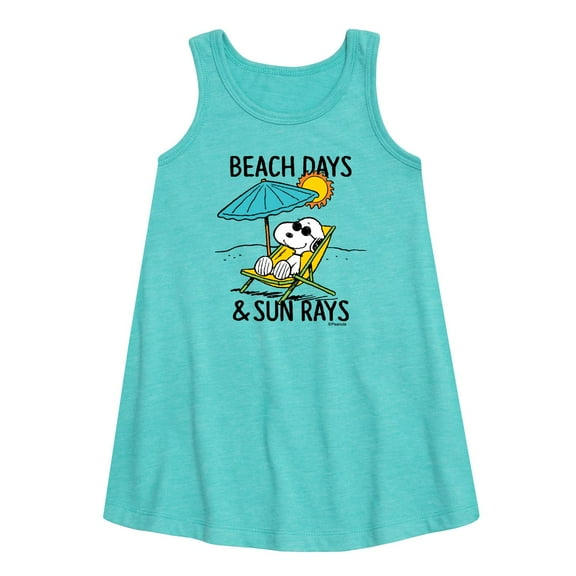 Peanuts - Beach Days Sun Rays - Toddler and Youth Girls Aline Dress