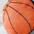 thumbnail image 7 of Your Zone Kids Basketball Decorative Pillow, 14” x 14”, Embroidered Plush Polyester, Unisex, Orange, 7 of 7