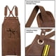 thumbnail image 3 of Delantales de taller de carpintería para hombres y mujeres - Delantal de trabajo de lona encerada duradera con bolsillos - Correas cruzadas en la espalda - Delantal de herramientas, 3 of 3