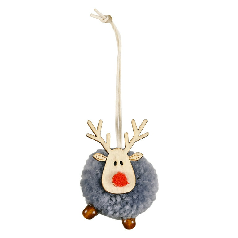 GENEMA 4pcs/set Christmas Decoration Ornaments Xmas Tree Creative Felt Elk  Pendants 