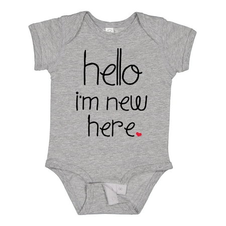 

Inktastic Hello I m New Here. Gift Baby Boy or Baby Girl Bodysuit