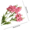 thumbnail image 3 of Flores Artificiales De Plástico 5 ramos de jacintos artificiales de seda,arreglos florales rojos con tallos flexibles para decoración de bodas y hogares (1 pieza) Rkxzt, 3 of 9