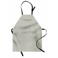 thumbnail image 1 of Geometric Apron, Rhombuses with Star Pattern Contemporary Style Shapes and Greyscale Backdrop, Unisex Kitchen Bib with Adjustable Neck for Cooking Gardening, Adult Size, Ivory and Grey, by Ambesonne, 1 of 4