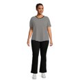 thumbnail image 3 of Terra & Sky Women's Plus Size Bootcut Side Slit Jeans, 31" Inseam, Sizes 16W-24W, 3 of 7