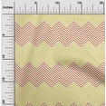 thumbnail image 1 of oneOone Popeline de Coton Sergé Tissu Jaune Clair Chevron Géométrique Matériel de Robe Tissu Imprimé Tissu au Mètre 56 Pouces de Large, 1 of 4