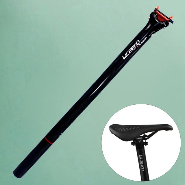 de sillín de bicicleta de fibra de carbono 580mm x 33,9mm poste de sillín para bicicleta eléctrica BMX, poste de soporte de sillín de Soledad Tija de sillín de bicicleta plegable