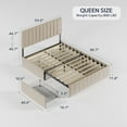 thumbnail image 2 of Asofer Ultimate Storage Bundle: Queen Bed with 4 Drawers, Two 6-Drawer Dressers and 2 Nightstands, White, 2 of 28