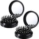 thumbnail image 1 of 2 piezas (negro) cepillos de pelo plegables con espejo de viaje, redondo, portátil, plegable, de bolsillo, mini peine para el pelo, compacto, tamaño de viaje, peine de masaje para hombres y mujeres Sailing Electrónica, 1 of 5