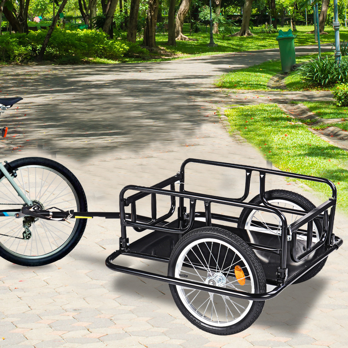 Buy LAOTIE Bicycle Cargo Trailer 143 Lbs Max Load Folding Bike Wagon 