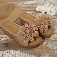 thumbnail image 5 of Mostsola Wedge Sandals for Women Platform Slide Sandals Bohemia Flower Slippers Slip on Beach Shoes, 5 of 9