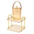thumbnail image 2 of Dispensador de bebidas con espiga con estante de almacenamiento, jarra de agua fría, dispensador de bebidas de agua para bebidas domésticas, jugo, 5L de oro, 2 of 8