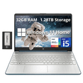 thumbnail image 1 of HP 15.6" Anti-glare FHD Business Laptop, Intel i5-1235U, 32GB RAM, 1.28TB Storage(1TB SSD+288GB Docking Station Set), Intel Iris Xe Graphics, Num Pad, HD Camera, WiFi, Win 11 Home, Spruce Blue, 1 of 9
