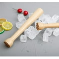 thumbnail image 4 of Extra Long Wood Cocktail Mojito Wooden Muddler Bar Tool 2Pcs, 4 of 6