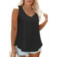 thumbnail image 6 of LANREMON Womens Plus Size Tank Tops Summer V Neck Eyelet Sleeveless Tops for Women Casual Loose Flowy Camisoles 3XL, 6 of 7