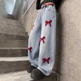 thumbnail image 6 of HAJWOH Baggy Jeans for Girls Wide Leg Cute Bow Star Jeans Kids Elastic Wasited Denim Pants 5-14Y, 6 of 6