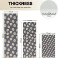 thumbnail image 4 of Gray Daisy Flower Pattern Kitchen Rugs Sets Of 3,Kitchen Runner Rugs Non Skid Washable,Decorative Kitchen Floor Mats for Kitchen,Sink,Laundry,17"x30"+ 17"x47" + 17"x59", 4 of 6