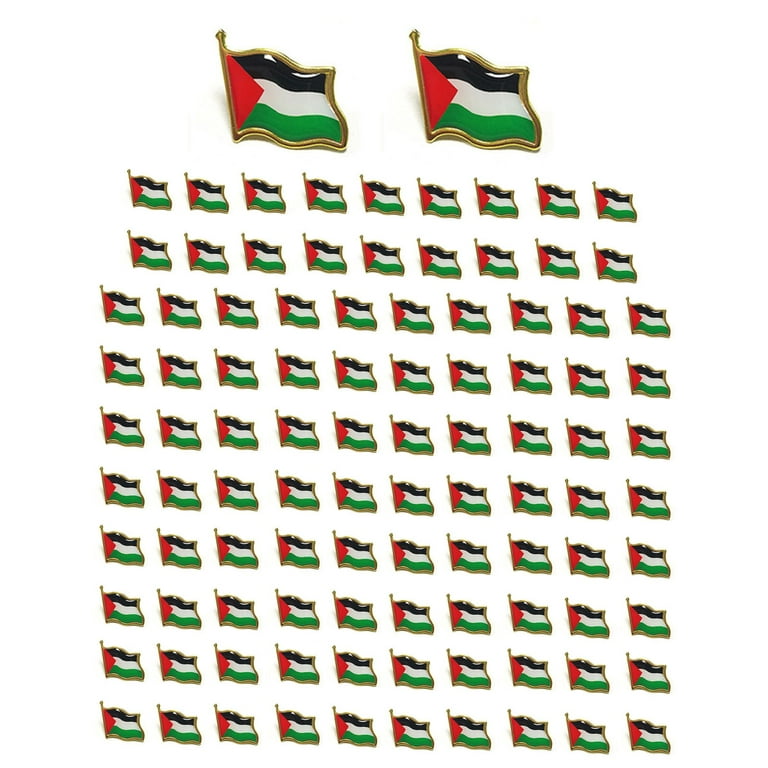 10-100pcs Palestine Palestinian Flag Pin Badge Lapel Palestine  National,100pcs 