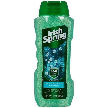4 Pack - Irish Spring Body Wash, Deep Action Scrub 18 oz