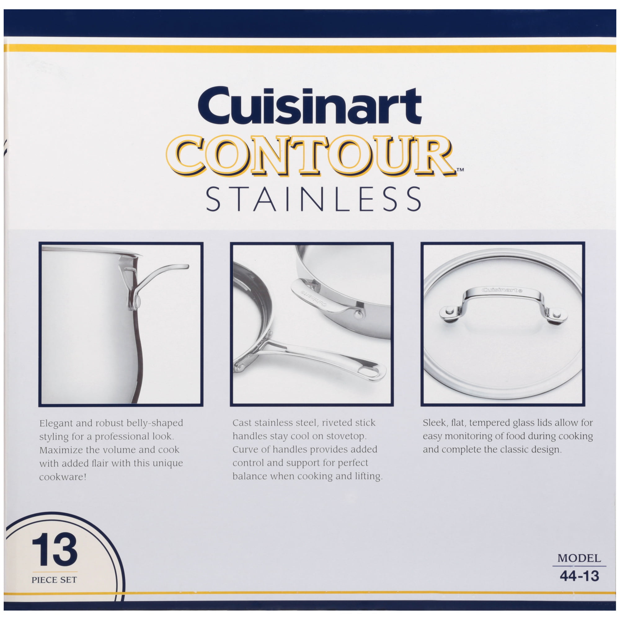 Cuisinart Classic 13pc Stainless Steel Cookware Set Light Silver