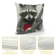 thumbnail image 4 of ONETECH Cute Raccoon Playing Guitar Decorative Throw Pillow Covers Pillows Case Square Cushion Cover Cases Pillowcase Sofa Home Decor for Couch Bed Patio Car, 4 of 5