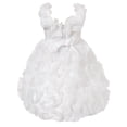thumbnail image 2 of Richie House Little Girls White Cascade Ruffle Bridal Dress 3/4, 2 of 2
