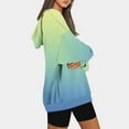 thumbnail image 4 of FAIWAD Women's Plus Size Gradient Hoodies Sweatshirts Loose Long Sleeve Fall Winter Pullover Top (Large, Yellow), 4 of 7
