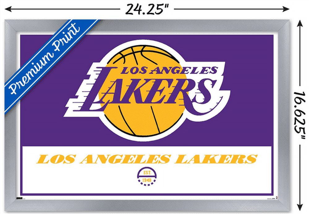 NBA Los Angeles Lakers - Logo 21 Wall Poster, 14.725" x 22.375", Framed