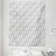 thumbnail image 1 of Jasmine Tapestry, Outline Repetitive Floral Blossoming Branches Monochrome Pattern Print, Fabric Wall Hanging Decor for Bedroom Living Room Dorm, 5 Sizes, Charcoal Grey and White, by Ambesonne, 1 of 1
