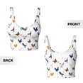thumbnail image 6 of Goofa Various Rooster Printed Sports Bras for Women, High Impact Running Bra Workout Crop Tank Tops Longline Sports Bra Push up-Medium, 6 of 9