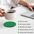 thumbnail image 3 of Christmas Green Coasters Set of 4, Absorbent Coasters for Drinks, Winter Snowflakes Xmas Retro Coaster for Desk Coffee Table Protection, Home Decor House Warming Gifts 4", 3 of 8