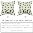 thumbnail image 2 of St Patricks Pillow Covers 16x16 Set of 2 St. Patrick''s Day Sage Green Lucky Clover Throw Pillows Spring Themed Shamrock Decorative Pillowcase Rustic Cotton Square Cushion Cover for Couch Sofa Bed, 2 of 6