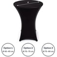 thumbnail image 4 of Srbtv-exquisite Stretch Cover Bar Table Covers - Elegant Bar Table Cover For Bistro Table Anthracite, 4 of 4
