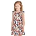 thumbnail image 1 of Balery Starfish Shell Camisón de princesa para niñas, pijama de algodón con mangas abullonadas, suave y bonito.-Medium, 1 of 6