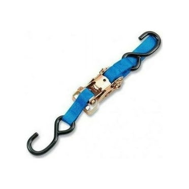 Parts Unlimited 1" Heavy-Duty Ratchet Blue Tie Downs (131023)