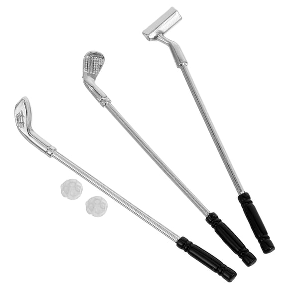 MERRYHAPY 1 Set of Miniature Golf Toys Alloy Black Decoration for Home Accessories
