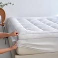 thumbnail image 6 of VENTORA Fitted Pillow‑Top Mattress Topper, Quilted Down‑Alternative Mattress Pad Cover With 18‑Inch Deep Pocket, Box‑Stitched Breathable, 6 of 8