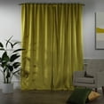 thumbnail image 2 of 3S Brother's Solid Luxury Matte Velvet Soft Curtains Set of 2 Panels Hanging Back Tap & Rod Pocket Home Décor Bedroom Kitchen Office Windows Room Darkering ( Yellow-52"x84"), 2 of 6